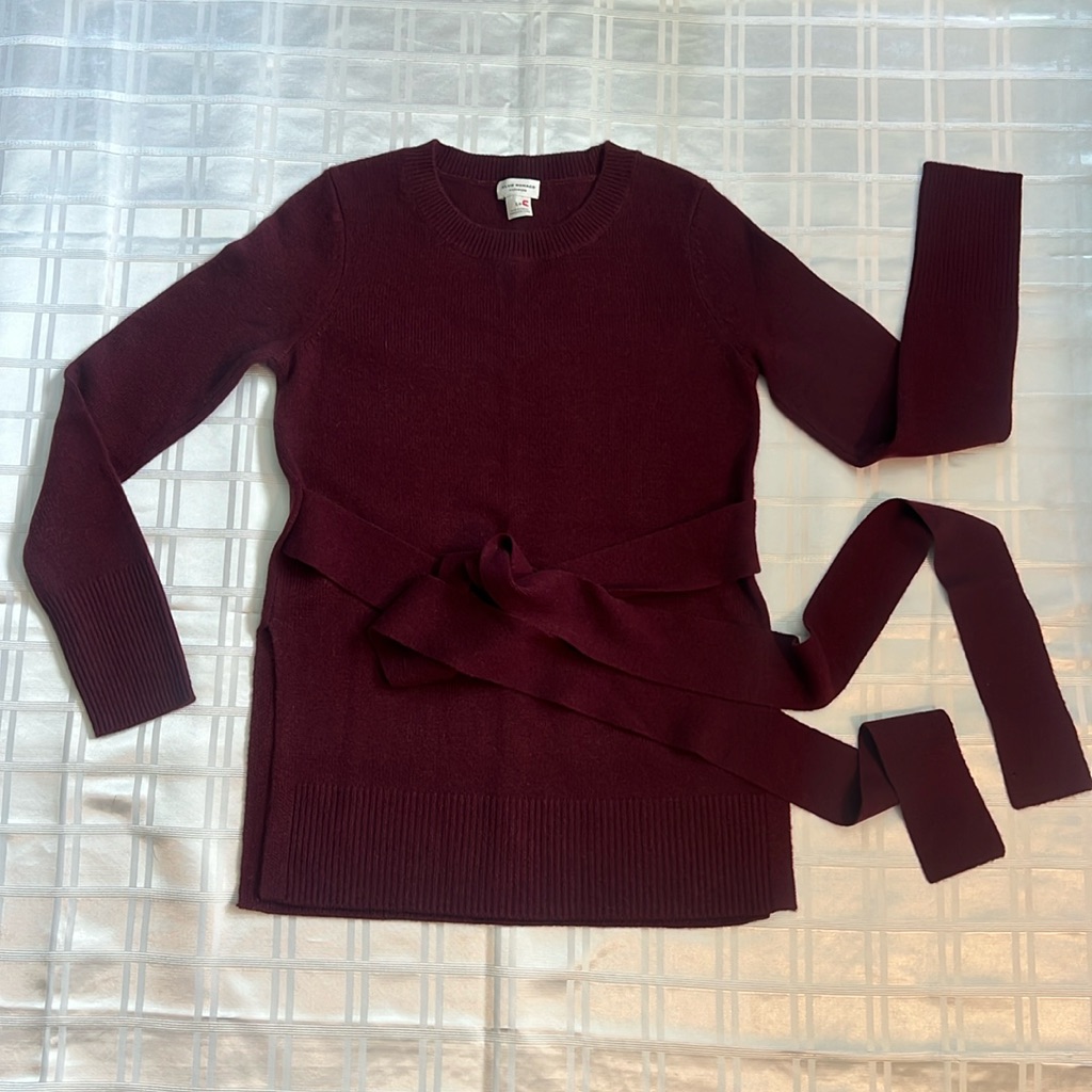 Club Monaco Cashmere Tunic, Sweater Burgundy Small